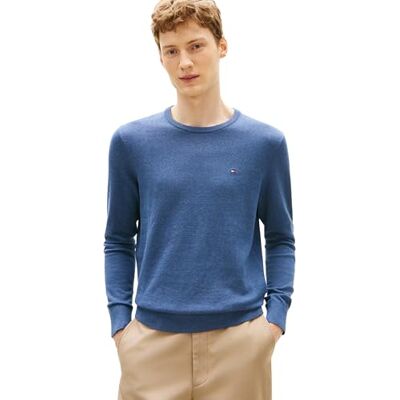 Tommy Hilfiger herr Essential SSNL bomull rund hals MW0MW3999 pullover tröja, blå, XS, Blå (Aegean Sea Heather), XS Tommy Hilfiger herr Essential SSNL bomull rund hals MW0MW3999 pullover tröja, blå, XS, Blå (Aegean Sea Heather), XS