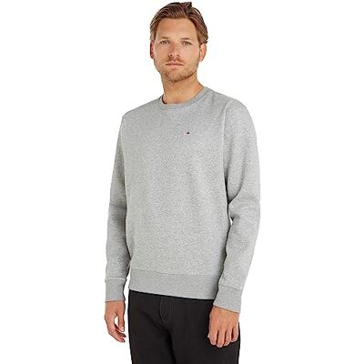 Tommy Jeans herrtröjor, Grå (Lt Grey Htr), 3XL Tommy Jeans herrtröjor, Grå (Lt Grey Htr), 3XL