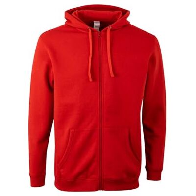 Mukua SF270U unisex huvtröja med dragkedja, röd, storlek L, Nät, L Mukua SF270U unisex huvtröja med dragkedja, röd, storlek L, Nät, L