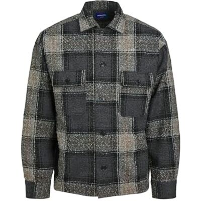 JACK & JONES JACK&JONES JORROXBURY Boucle Overshirt LS, järngrind, XL JACK & JONES JACK&JONES JORROXBURY Boucle Overshirt LS, järngrind, XL