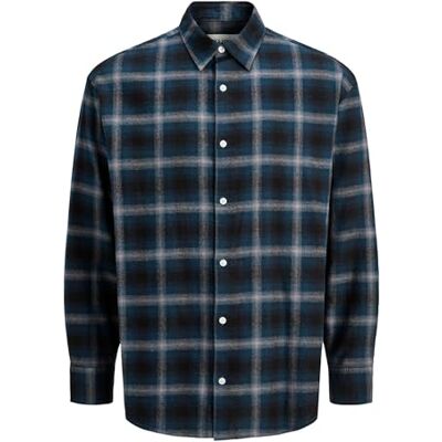 JACK & JONES Jcocover rutig flanellskjorta Ls, Pageant Blue, S JACK & JONES Jcocover rutig flanellskjorta Ls, Pageant Blue, S