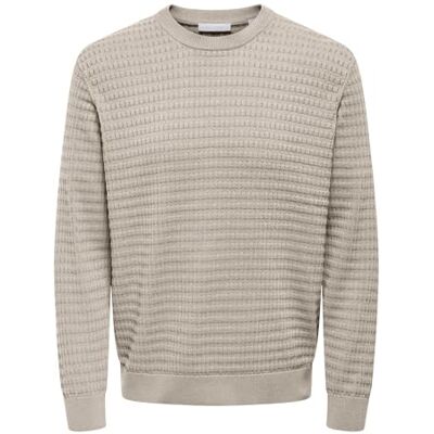 Only & Sons Onsberry Reg 12 Ls Crew Knit Frml Noos, Silverfoder, XS Only & Sons Onsberry Reg 12 Ls Crew Knit Frml Noos, Silverfoder, XS