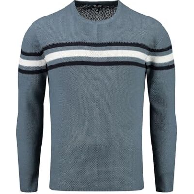 KEY LARGO Tröja för män Booking Round Neck, Flintstone Blue (1233), 3XL KEY LARGO Tröja för män Booking Round Neck, Flintstone Blue (1233), 3XL