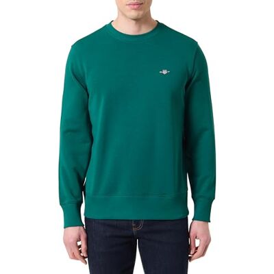 GANT REG sköld C-Neck Sweat, Djup skogsgrön, XL GANT REG sköld C-Neck Sweat, Djup skogsgrön, XL