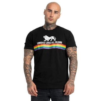 Lonsdale Herr T-Shirt normal passform Nelson, svart, XS, svart, XS Lonsdale Herr T-Shirt normal passform Nelson, svart, XS, svart, XS