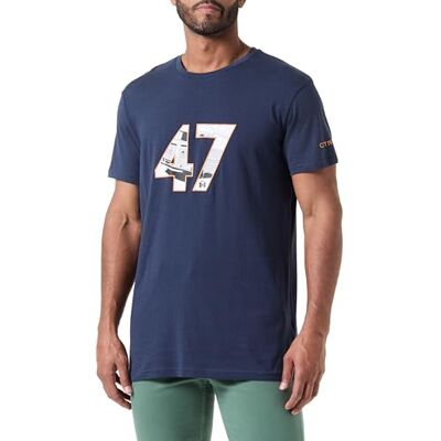 CITROËN O103085-A184 T-shirt 47 H typ tryck bred och logotyp på C24S herr djupblå storlek L, Djupblå, L CITROËN O103085-A184 T-shirt 47 H typ tryck bred och logotyp på C24S herr djupblå storlek L, Djupblå, L
