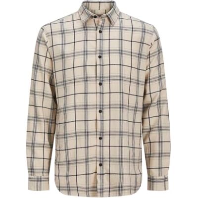 JJ REBEL JREBCHASE Check Shirt LS, Moonbeam, XL JJ REBEL JREBCHASE Check Shirt LS, Moonbeam, XL