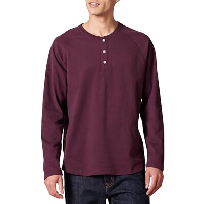 Amazon Essentials Men's Långärmad Henley-skjorta med normal passform (finns i Big & Tall), Vinröd, XL Amazon Essentials Men's Långärmad Henley-skjorta med normal passform (finns i Big & Tall), Vinröd, XL