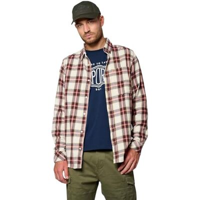 KAPORAL , Herrskjorta, normal passform, långa ärmar, skjortkrage, kirkmodell, röd färg, storlek 3XL, Färg: röd, 3XL KAPORAL , Herrskjorta, normal passform, långa ärmar, skjortkrage, kirkmodell, röd färg, storlek 3XL, Färg: röd, 3XL