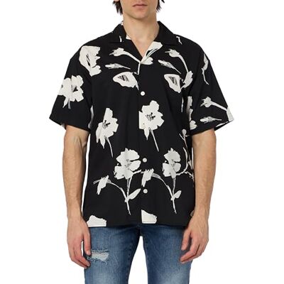 JACK & JONES JPRBLAPALMA Resort Shirt S/S SN, Svart onyx/passform: avslappnad passform, S JACK & JONES JPRBLAPALMA Resort Shirt S/S SN, Svart onyx/passform: avslappnad passform, S