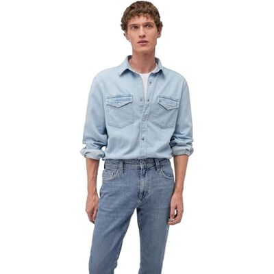 Mavi TED-tröja för män, lt Blue Denim, S, Lt Blue Denim, S Mavi TED-tröja för män, lt Blue Denim, S, Lt Blue Denim, S