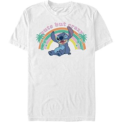 Disney Unisex Lilo & Stitch Kawaii Stitch Organic kortärmad T-shirt, Vit, XL Disney Unisex Lilo & Stitch Kawaii Stitch Organic kortärmad T-shirt, Vit, XL