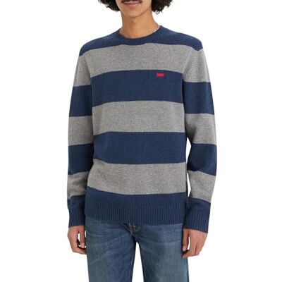 Levi's Herr original Housemark tröja sweatshirt, calloway stripe sargasso sea, XS Levi's Herr original Housemark tröja sweatshirt, calloway stripe sargasso sea, XS