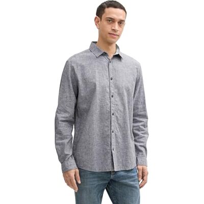 TOM TAILOR herrskjorta, 37200 – Tarmac Grey Chambray, M TOM TAILOR herrskjorta, 37200 – Tarmac Grey Chambray, M