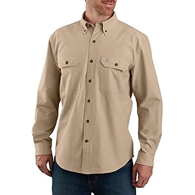 Carhartt Långärmad skjorta för män med lös passform, mellanvikt, Chambray, skjorta Carhartt Långärmad skjorta för män med lös passform, mellanvikt, Chambray, skjorta