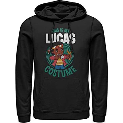 Stranger Things Unisex Lucas Costume huvtröja med huva, svart, S, svart, S Stranger Things Unisex Lucas Costume huvtröja med huva, svart, S, svart, S