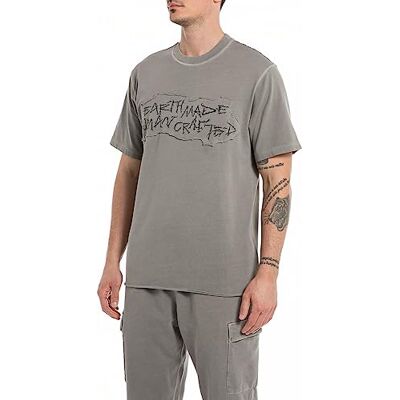Replay T-shirt för män, 210 Stoneheng Grå, M Replay T-shirt för män, 210 Stoneheng Grå, M