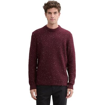 TOM TAILOR herrtröja, 36979 – lila flerfärgad neps, XXL TOM TAILOR herrtröja, 36979 – lila flerfärgad neps, XXL