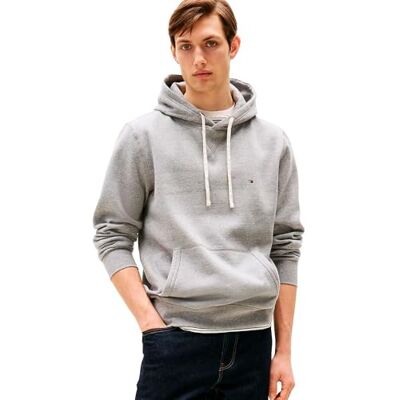 Tommy Hilfiger herr Essential Regular Fit Fleece Hoodie, Grå (medium grå ljung), XL Tommy Hilfiger herr Essential Regular Fit Fleece Hoodie, Grå (medium grå ljung), XL