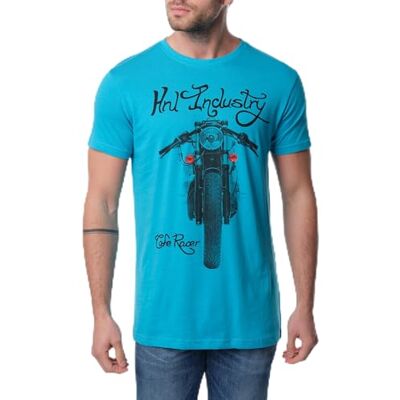 HOPENLIFE Cafe T-shirt herr, Turkos, S HOPENLIFE Cafe T-shirt herr, Turkos, S