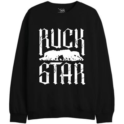 REPUBLIC OF CALIFORNIA "Ruck Star" UXREPCZSW044 sweatshirt herr, svart, storlek S, svart, S REPUBLIC OF CALIFORNIA "Ruck Star" UXREPCZSW044 sweatshirt herr, svart, storlek S, svart, S