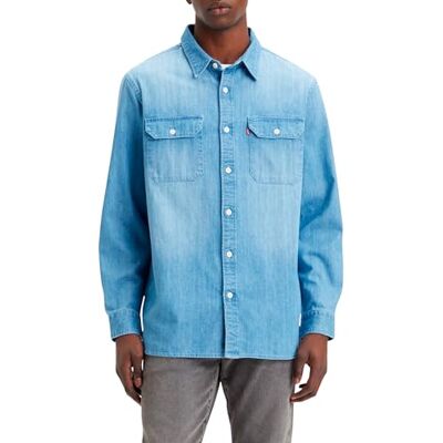 Levi's Jackson Worker skjorta för män, franklin light wash, XS Levi's Jackson Worker skjorta för män, franklin light wash, XS