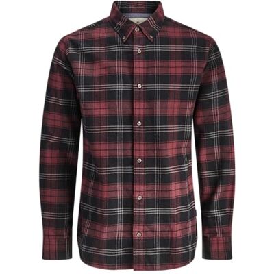 JACK & JONES Jprblubarkley flanell X-Mas L/S Shirt Ch, Port, L JACK & JONES Jprblubarkley flanell X-Mas L/S Shirt Ch, Port, L