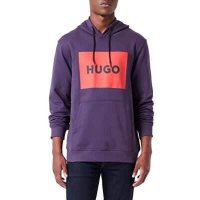 HUGO Huvtröja för män, Dark Purple509, M HUGO Huvtröja för män, Dark Purple509, M