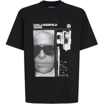 KARL LAGERFELD JEANS , herr, normal Karl Tee, normal passform, svart, S KARL LAGERFELD JEANS , herr, normal Karl Tee, normal passform, svart, S
