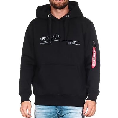 Alpha Industries AI Reflekterande Huvtröja Herr Huvtröja Svett Black Alpha Industries AI Reflekterande Huvtröja Herr Huvtröja Svett Black