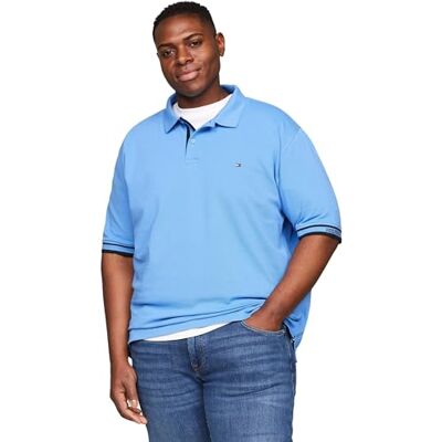 Tommy Hilfiger Män Bt Monotyp manschett Slim Fit Polo S/S pikétröjor, blå, XXL, Blå besvärjelse, XXL Tommy Hilfiger Män Bt Monotyp manschett Slim Fit Polo S/S pikétröjor, blå, XXL, Blå besvärjelse, XXL