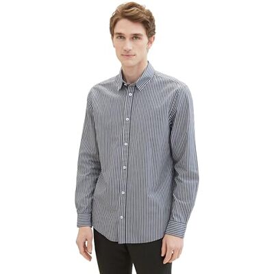 TOM TAILOR herrskjorta, 35190 – Sky Captain Blue Stripe, S TOM TAILOR herrskjorta, 35190 – Sky Captain Blue Stripe, S