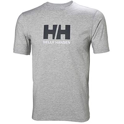 Helly Hansen Mens HH Logo T-Shirt, M, Grey Melange Helly Hansen Mens HH Logo T-Shirt, M, Grey Melange