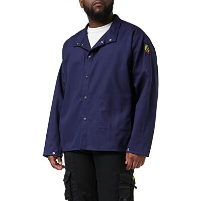 Black Stallion FN9-30C 30 tum 9 oz. Navy FR bomull Welding jacka, stor, marinblå, XXL Black Stallion FN9-30C 30 tum 9 oz. Navy FR bomull Welding jacka, stor, marinblå, XXL