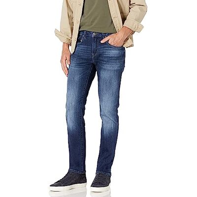 Buffalo David Bitton jeans för män, Sandad och blekt indigo, 42W x 32L Buffalo David Bitton jeans för män, Sandad och blekt indigo, 42W x 32L