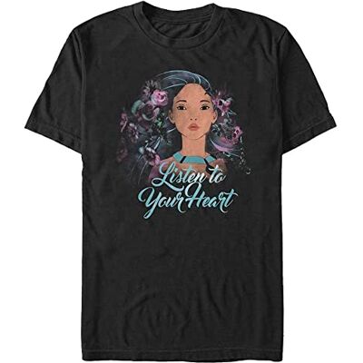 Disney Unisex Pocahontas Flower Pocahontas Organic kortärmad T-shirt, svart, XL Disney Unisex Pocahontas Flower Pocahontas Organic kortärmad T-shirt, svart, XL