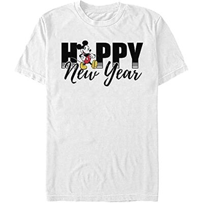 Disney Classics Unisex Classic-Musse New Year Organic Short Sleeve t-shirt, vit, L, Vit, L Disney Classics Unisex Classic-Musse New Year Organic Short Sleeve t-shirt, vit, L, Vit, L