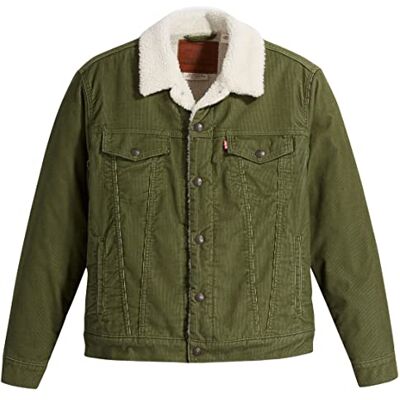 Levi's herr Jacka Type 3 Sherpa Trucker, Sea Moss Cord Trucker, XS Levi's herr Jacka Type 3 Sherpa Trucker, Sea Moss Cord Trucker, XS