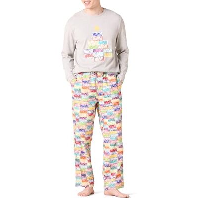 Amazon Essentials Disney Marvel Star Wars flanellpyjamas sovset för män, Marvel Holiday Bricks, X-Small Amazon Essentials Disney Marvel Star Wars flanellpyjamas sovset för män, Marvel Holiday Bricks, X-Small