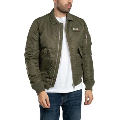 Schott NYC Blandade bombers, Army Kaki, XL Schott NYC Blandade bombers, Army Kaki, XL