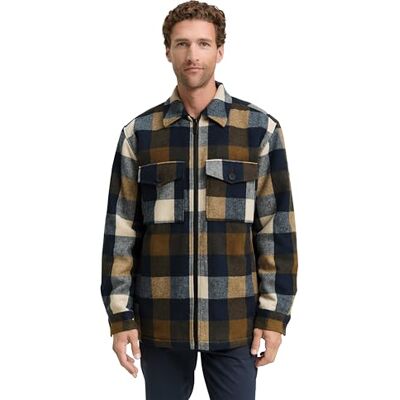 TOM TAILOR Herr 1046988 jacka, 38669-Brown Navy Check, L, 38669 – brun marinblå kontroll, L TOM TAILOR Herr 1046988 jacka, 38669-Brown Navy Check, L, 38669 – brun marinblå kontroll, L