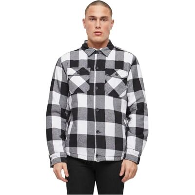 Brandit Lumberjacka, jacka i skogshuggardesign, storlek S till 7XL, vit-svart, L Brandit Lumberjacka, jacka i skogshuggardesign, storlek S till 7XL, vit-svart, L