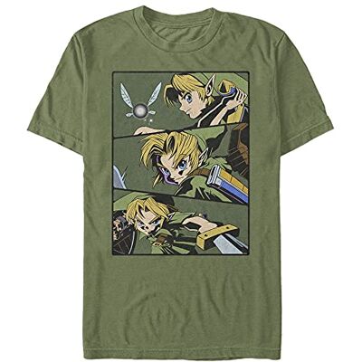 Nintendo Anime Slice T-Shirt Military Green Nintendo Anime Slice T-Shirt Military Green