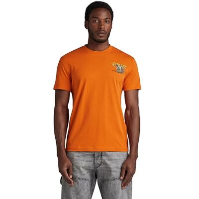 G-STAR RAW Väst tillbaka grafik, Orange (Orange D24423-336-1018), L G-STAR RAW Väst tillbaka grafik, Orange (Orange D24423-336-1018), L
