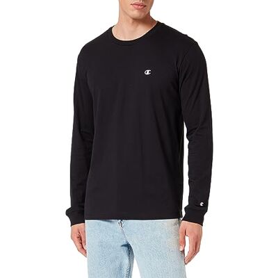 Champion Legacy Basics-L-s Crewneck Långärmad T-shirt för män, Nero, M Champion Legacy Basics-L-s Crewneck Långärmad T-shirt för män, Nero, M