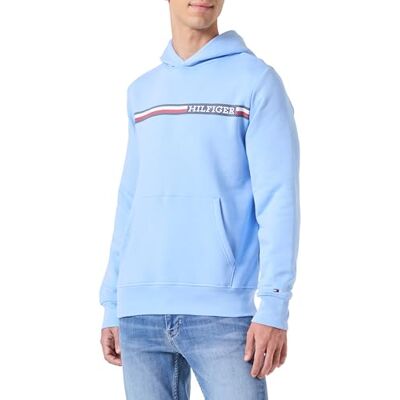 Tommy Hilfiger herr bröstrandig huvtröja, Fartyg blå, XS Tommy Hilfiger herr bröstrandig huvtröja, Fartyg blå, XS