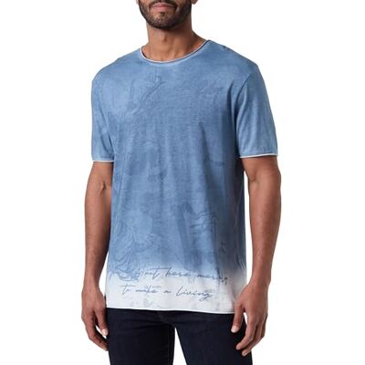KEY LARGO KEYLARGO Män T-shirts MT Tiger Round, Flintstone blå (1233), S KEY LARGO KEYLARGO Män T-shirts MT Tiger Round, Flintstone blå (1233), S