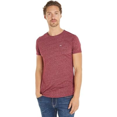 Tommy Jeans herr TJM XSLIM Jaspe C Neck EXT S/S t-shirt, röd matta, 3XL, Röd matta, 3XL Tommy Jeans herr TJM XSLIM Jaspe C Neck EXT S/S t-shirt, röd matta, 3XL, Röd matta, 3XL
