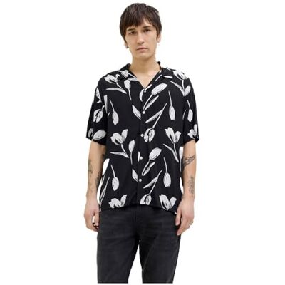 JACK & JONES JJEJEFF Charge Resort Shirt SS SN, svart, XS JACK & JONES JJEJEFF Charge Resort Shirt SS SN, svart, XS