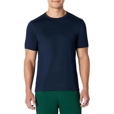 Amazon Essentials mäns aktiv snabbtorkande teknik stretch lätt kortärmad t-shirt, marinblå, X-Small Amazon Essentials mäns aktiv snabbtorkande teknik stretch lätt kortärmad t-shirt, marinblå, X-Small